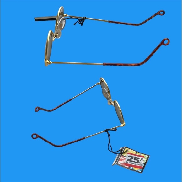 90s Dead Stock Sunglasses Unlisted Gold Wire Eyewear NOS - Picture 8 of 10